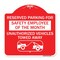 Signmission Reserved Parking for Safety Employee of the Month Unauthorized Vehicles Towed Away, RW-1818-23077 A-DES-RW-1818-23077 - alternate 1